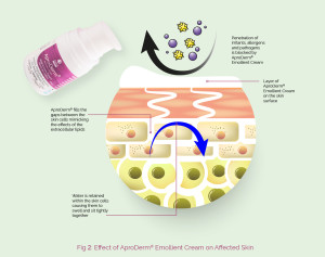 Effect of AproDerm Emollient Cream on affected skin